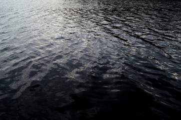Water waves for nature backgrounds. Waves on the water surface. Relaxation and silence concept