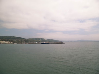 Fototapeta premium View on marina and coast of Balchik, Bulgaria.