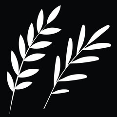 floral cute vector leaves tropical branches