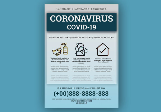 Covid 19 Multi-Language Poster Layout