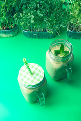 Healthy green smoothie