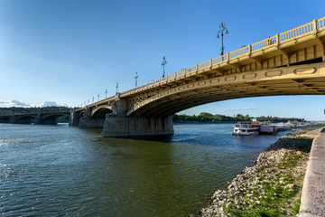 Margaret Bridge in Budapest on a sunny afternoon