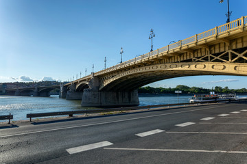 Margaret Bridge in Budapest on a sunny afternoon