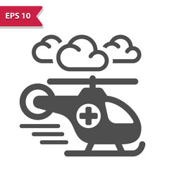 Flying Helicopter Icon