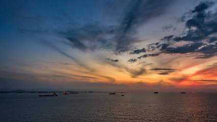 Incredible sunset over sea