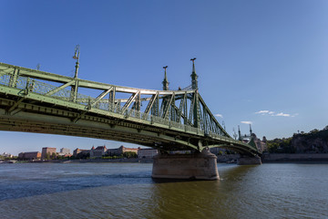 Liberty Bridge in Budapest on a sunny afternoon