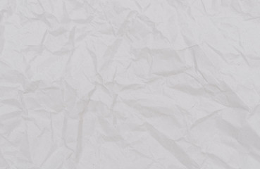 White crumpled paper texture. Abstract paper pattern for background. Close-up.