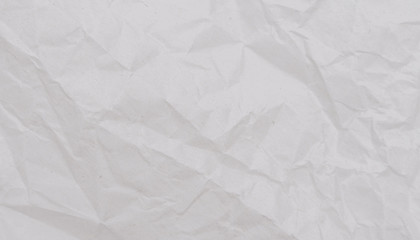 White crumpled paper texture. Abstract paper pattern for background. Close-up.