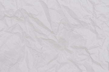 White crumpled paper texture. Abstract paper pattern for background. Close-up.