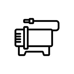 cylindrical air compressor with pump icon vector. cylindrical air compressor with pump sign. isolated contour symbol illustration