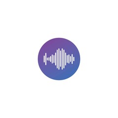 sound wave ilustration logo vector