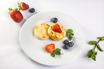 Image with curd pancakes