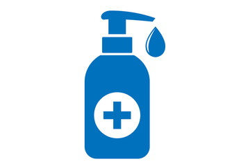 Hand wash icon. Liquid soap bottle icon  
