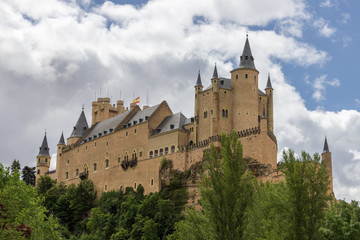 Fototapeta na wymiar View of the Alcazar of Segovia (Spain)