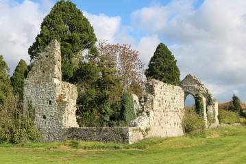 Fototapeta na wymiar Ruins of The Grey Abbey, Kildare. Ireland