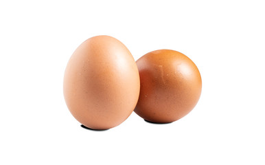 Close-up of egg isolated with clipping path