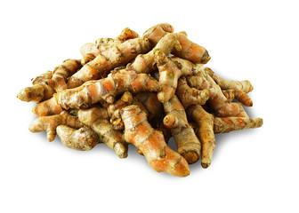 Turmeric isolated on white background. This has clipping path.   