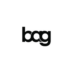 bag letter original monogram logo design