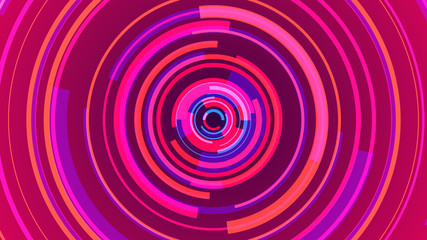 Circle pink neon lines technology Hi-tech blue background. Abstract graphic digital future concept design.