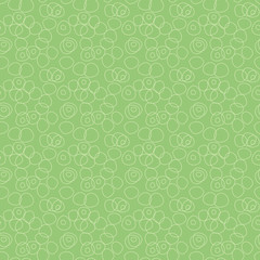 Interlocking rings on a light green background seamless vector repeat pattern design