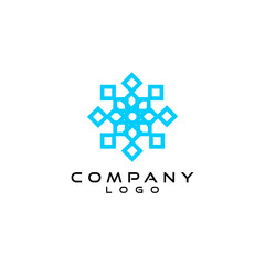 abstract square shape logo icon vector