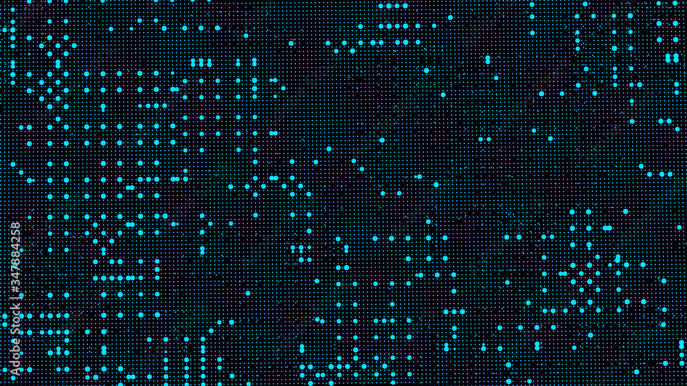 Poster Abstract technology background. Big data digital code. Futuristic dots background. 3d