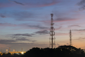 Two Telecommunications tower