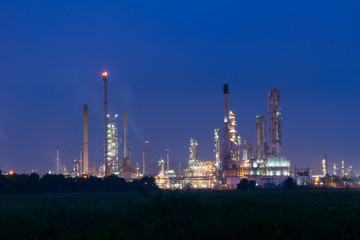 Fototapeta na wymiar Petrochemical industry power station in Thailand