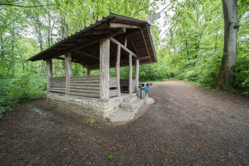 shelter hut in the forest