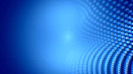 Dot white blue wave light screen gradient texture background. Abstract  technology big data digital background. 3d rendering.