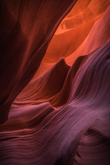 The wave into Lower Antelope Canyon, Arizona, US. In the heart of Lower Antelope Calyon