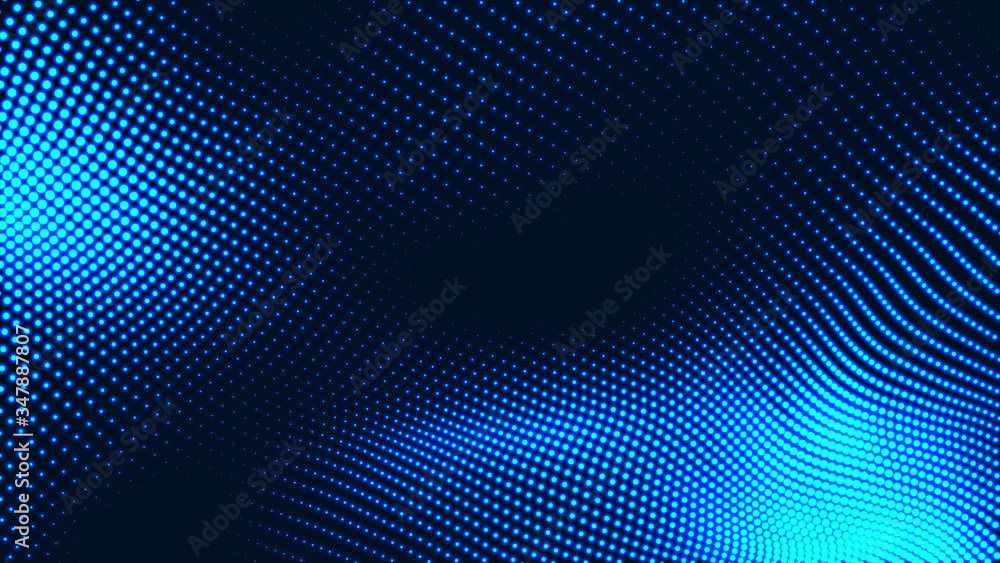 Aufkleber dot white blue wave light screen gradient texture background. abstract technology big data digital b