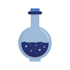 Isolated chemistry flask flat style icon vector design