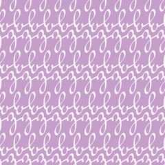 Cute wavy seamless pattern generated with lowercase script letter Z. Feminine abstract vector illustration background.