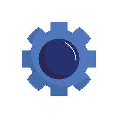 Isolated gear flat style icon vector design