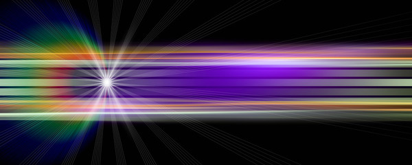Futuristic stripe panorama background design with lights