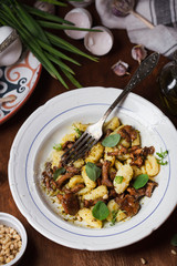 potato Gnocchi with chanterelle mushrooms and parmesan