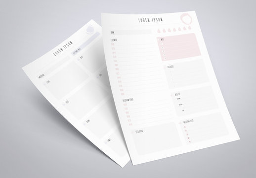 Daily and Weekly Planner Layout