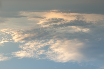 Obraz premium Beautiful sky with clouds background. The softness of the clouds and the brightness of the sky.