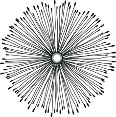 Obraz premium abstract flower motif, outline illustration vactor