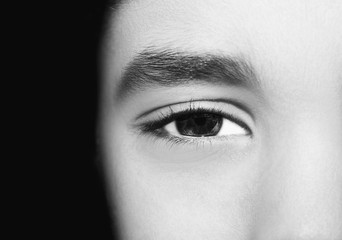 Image of child eye close up.
