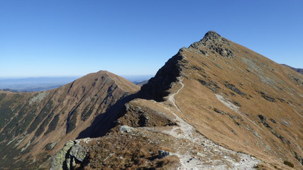 hiking in the mountains of the Western Tatras