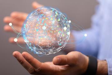  Digital Network and data concept.