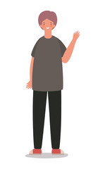 Isolated happy man cartoon vector design