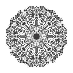 Floral vector illustration of a mandala