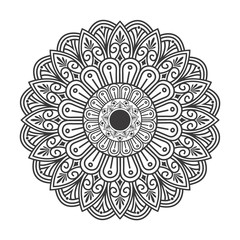 Floral vector illustration of a mandala