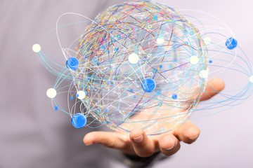  Digital Network and data concept.