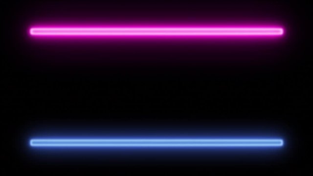 Two flickering neon bars (pink, blue). Use as a color modifier for your footage or animation (overlay or screen mode).
