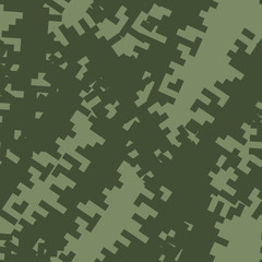Forest camouflage of various shades of dark green and light green colors