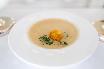 photo of a luxury artistic dish in a restaurant